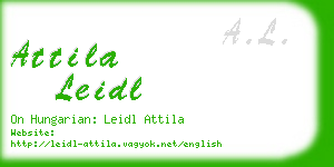 attila leidl business card